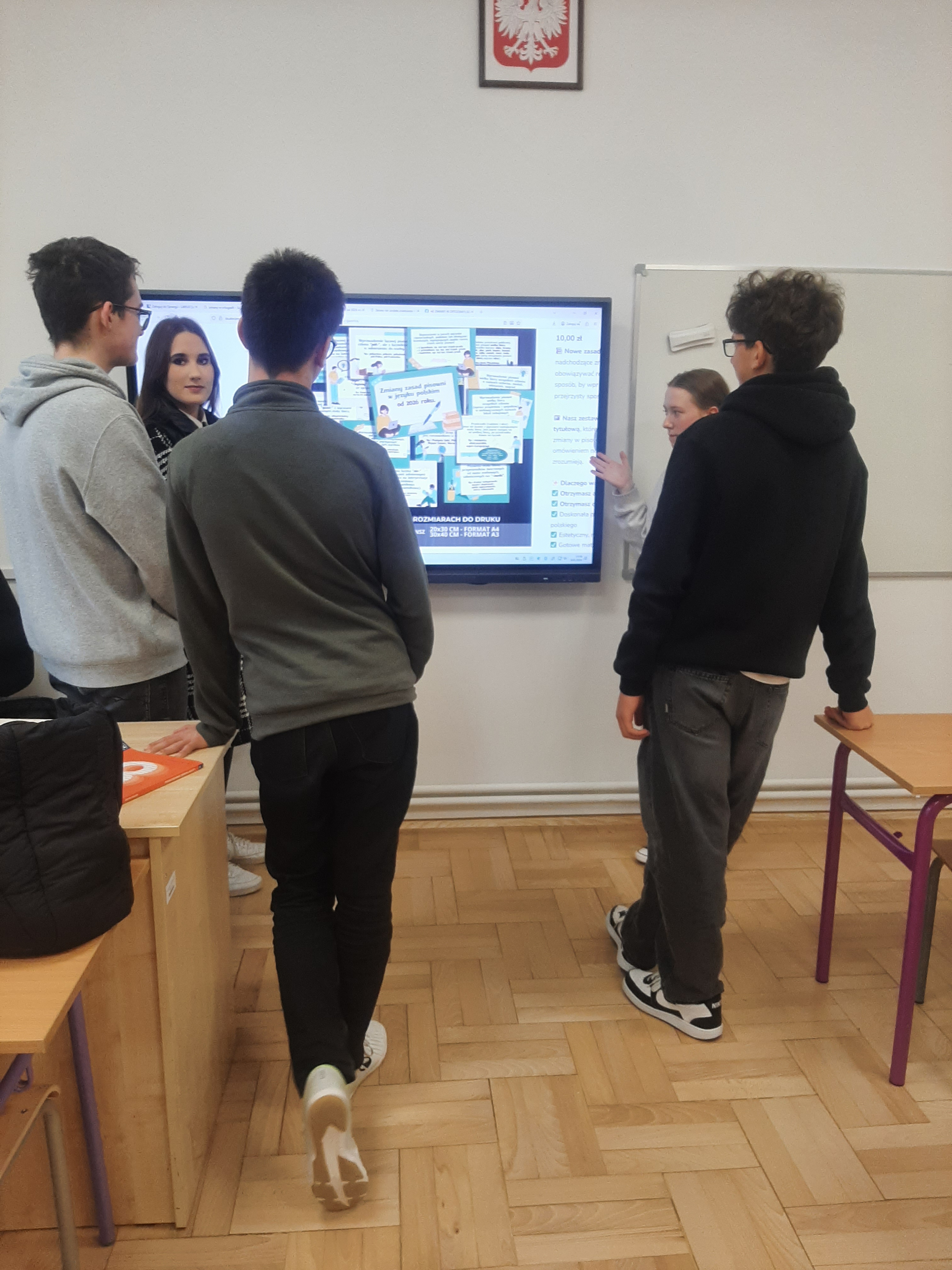 Zajęcia wyrównawcze z języka polskiego w klasie 8 w ramach projektu 