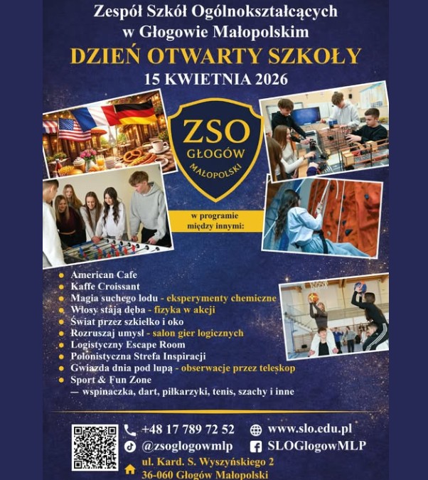 Dzień Otwarty w ZSO w Głogowie Młp.