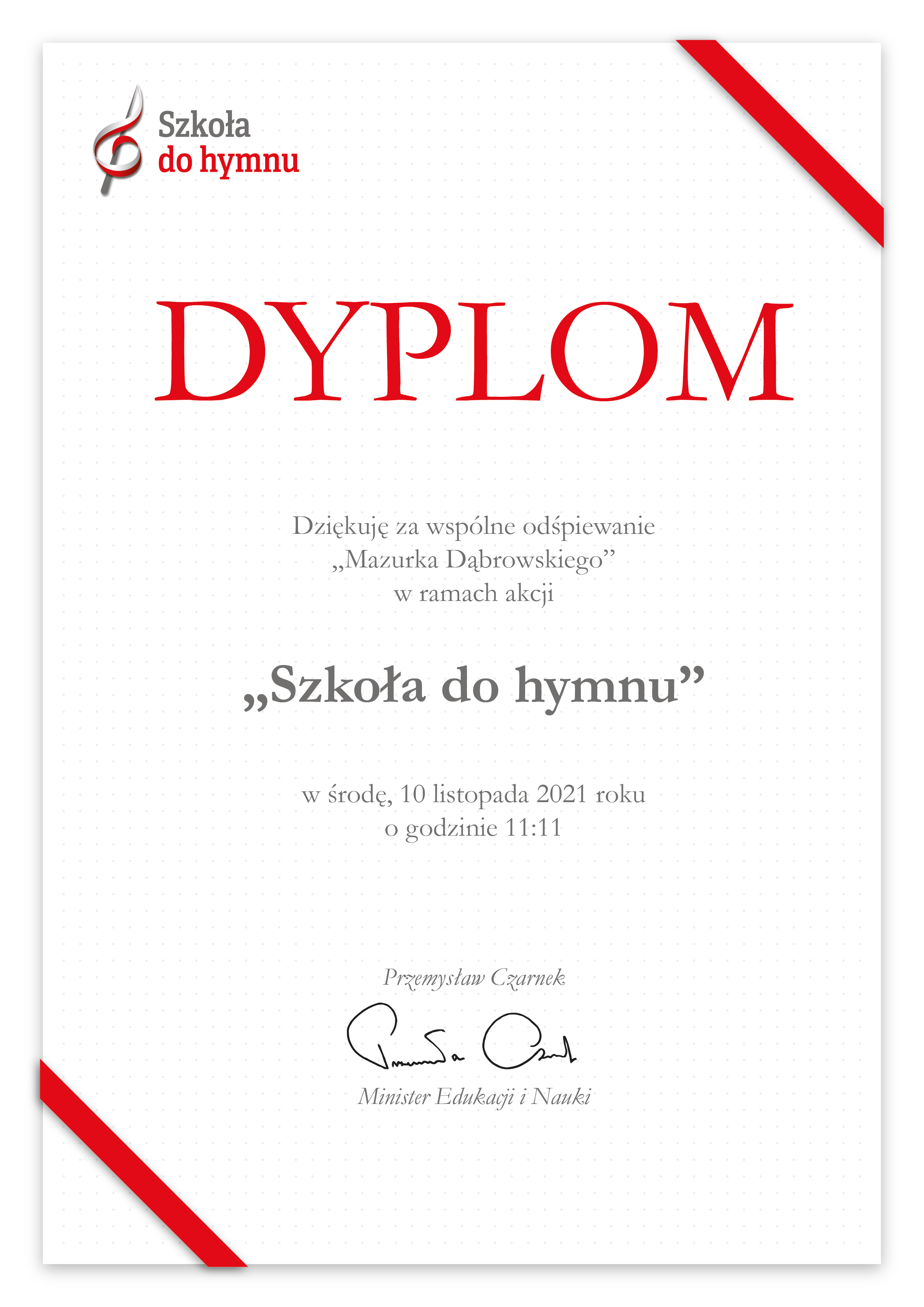 „Szkoła do hymnu”